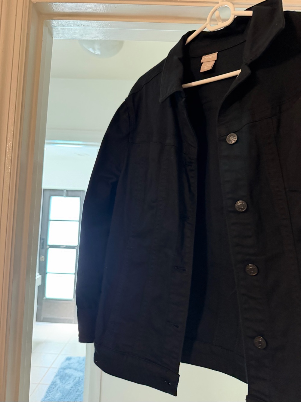 Chico's Black Lightweight Shirt Jacket